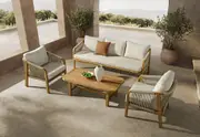 KUSUMA 4 Piece Outdoor Lounge Setting