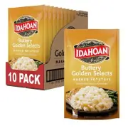 Idahoan Mashed Potatoes Buttery Golden Selects 4.1 Ounce Pack of 10