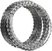 Razor Wire Barbed Wire Razor Barbed Wire, 304 Stainless Steel Wire Razor Fence, Garden Razor Ribbon Barbed Wire for Fence