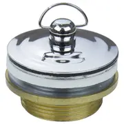 Chrome Basin Waste with Traditional Plug Solid Brass