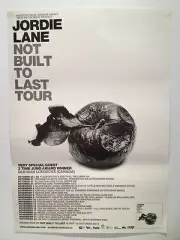 JORDIE LANE Australian Tour Poster 2013 A2 Not Built To Last Blood Thinner **NEW