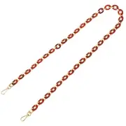 47 Inch Acrylic Chain Purse Strap Replacement Luxury Handbag Strap, Red Black
