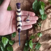 Handmade Polymer Clay Moon Phase Glow In The Dark Crochet Hook Ergonomic
