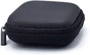 Hard Case Pouch Storage Bag for Earphone Headphone Earbuds Cable Portable (Black)