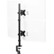 Dual Vertically Stacked Ultra-Wide Monitor Desk Mount, Extra Tall Heavy Duty ...
