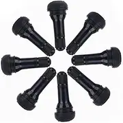 8 Pcs Black Stems Tire Pressure Caps Car Tire Caps Valve Gauge Wheel Valve Covers Car Plug Puncture Steering Vehicle Rubber Stems Black