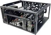 Computer Case Frame - Water Cooling Gaming Computer Case, Compact PC Case | Open Case, High Heat Dissipation Chassis and Grand Graphics Cards, Black/White, Consulte la descripción, See description