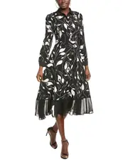 Gracia Button Front Midi Dress