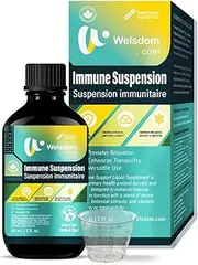 Welsdom Pets Immune Support Liquid Supplement - 60mL | Comprehensive Immune Booster for Cats & Dogs | Antioxidant-Rich, Veterinarian-Formulated | Easy-to-Administer Oral Suspension