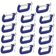 14 PCS 2 Inch C Clamp, Heavy Duty Malleable Iron C Clamp with 2 Inch Jaw
