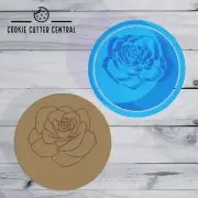 CUSTOM Name Rose Cookie Cutter and Embosser 6.5cm round