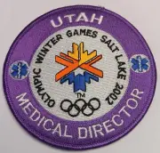 Medical Director Utah Olympic Winter Games Salt Lake 2002 Patch Purple