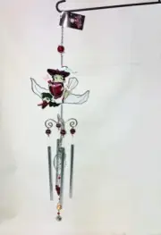 Stain Glass Betty Boop Wind Chimes Whimsical Collectible 34" Patio Yard Gift