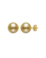 Bloomingdale's Fine Collection Golden South Sea Cultured Pearl Stud Earrings in 14K Yellow Gold