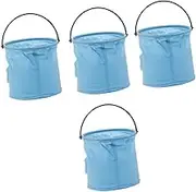 GAXIRE 4Pcs Foldable Brush Bucket Portable Painting Brush Holder for Outdoor Use Multi Purpose Brush Basin for Easy Cleaning and Storage Durable and Convenient Design