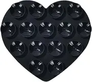 Heart Suction Phone Mount, Cell Phone Case Holder, Silicone Adhesive Phone Holder Double-Sided Phone Case Mount for Mobile Devices Glass