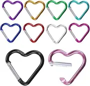 Snap Hooks for Keys - Heart Shape Snap Hooks Clip,Aluminum Alloy Fixing Tool for Traveling, Walking, Mountaineering, Hiking, Fishing