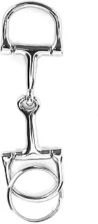 D-Shaped Key Ring, Zine‑Alloy Horse Snaffle Bits, Key Ring Snaffle Bit, Loose Ring Snaffle for Ecoration Daily Life