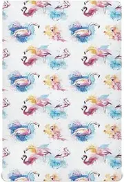Fitted Crib Sheets for Nursery Gift Soft Nursery Bed Sheet for Cribs and Toddler Beds 39x27in Cute Flamingo