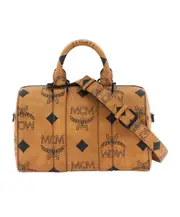 MCM Aren Boston Small Top Handle Bag One size Brown