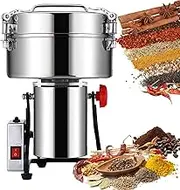 Electric Grain Grinder 4500g Spice Mill Stainless Steel &Commercial Motor, Herb Grinder with Protection of Overload for Herb/Spice/Nut/Cereal