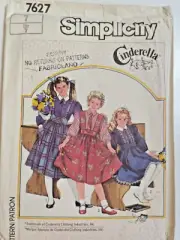 Skirt Suspender Shirt Modest Girls 7 Simplicity 7627 Sewing Pattern Cinderella