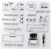 DDOUJOY Bookstore Book Club Library Reading List Clear Stamps for Card Making Decoration and DIY Scrapbooking 2111517