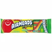 931515 1 X 85G PACKET AIRHEADS EXTREMES RAINBOW BERRY STRIPS SOUR CANDY