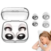 Ear Plugs for Noise Reduction Soft Silicone Reusable for Sleep-White