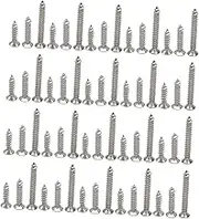 iplusmile Stainless Steel Self-Tapping Screws Assortment Size Sheet Metal Screws Self-Drilling Flat Head