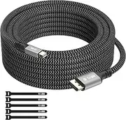 4K Mini DisplayPort to Mini DisplayPort Cable 20FT, [4K@60Hz, Gold-Plated Plugs, Nylon Braided], Mini DP to Mini DP Cable, Thunderbolt 1/2 Compatible, for MacBook Air/Pro, Surface Pro and More