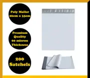 200 Poly Mailer 255x330mm Courier Bags Self Sealing Mailing Satchel EXPRESS POST