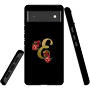 For Google Pixel 6 Case, Shielding Back Cover,Embellished Letter E