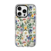 iPhone 16 Pro Clear Case MagSafe Compatible watercolour floral pattern