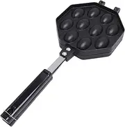 Egg Waffle Pan, Non-Stick Aluminum Alloy Bubble Waffle Maker with Anti-Scald Handle, Fast & Even Heating Hong Kong Egg Waffle Iron for Home & Commercial Use