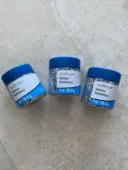 Glitter 3 Jars, 6oz Total Silver- 1 Jar 2 Oz - Creatology