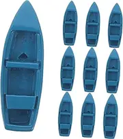 ERINGOGO Realistic Resin Yacht Figurine Coastal Boat Decor Miniature Speedboat Model Nautical Collectible for Home