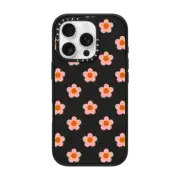 iPhone 16 Pro Impact Case MagSafe Compatible Peach Daisies