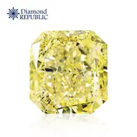 在飛比找ETMall東森購物網優惠-【鑽石共和國】GIA 方型天然黃彩鑽0.11克拉 Natur