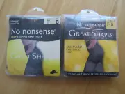 No Nonsense Great Shapes Size B - Beige Mist Almost Black Sheer Toe Control Top