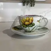 Grace Teaware Flower & Hummingbird Tea Cup & Saucer