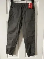 UNIONBAY BOYS PULL ON WITH OUTER DRAWSTRING JOGGER PANTS(FLINT GRAY, M (10/12)