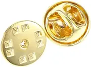 [VILLFUL] 50pcs Blank Hats Lapel Pin Name Badges Insignia Clutches Pin Backs Tie Tacks Blank with Clutch Back Hat for Women Retainer Horse Needle Holder Golden Brooch Nail Blank Bulk Hats
