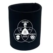 Sailing Zombies Aliens Robots - Funny Novelty Stubby Holder