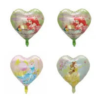 在飛比找蝦皮購物優惠-18寸心形公主鋁膜氣球公主鋁箔氣球女孩生日派對氣球批發