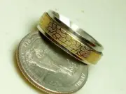 Vintage Crocodile Style Fidget Ring Stainless Steel Size 10 A9