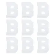 Letters B Patches White Iron-On Letters Patch for Clothing Repair 9 Pcs