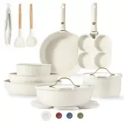 CAROTE 20pcs Pots and Pans Set, Nonstick Cookware Set Detachable Handle, Kitc...