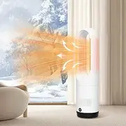 Spector 2 in 1 Bladeless Cool Fan, Tower Fan & Heater Combo with Remote Control, desk fan,portable fan,1-9H Timer, 80° Oscillating, Air Circulator for Bedrooms Office Home SAA Approved