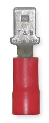 Sta-Kon 18Rad-187 Male Disconnect,Red,22-18Awg,Pk100